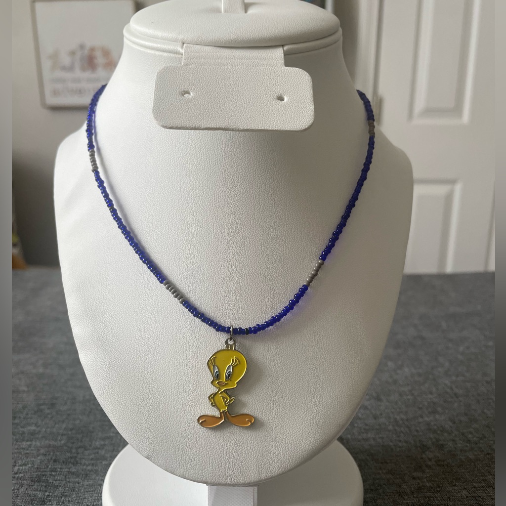 Tweety Bird Handmade Beaded Necklace 20$